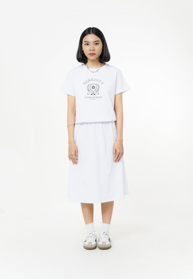 Greenlight Women's Midi Dress Short Sleeve Loose Fit Rample Skirt Hailey HP-C010426