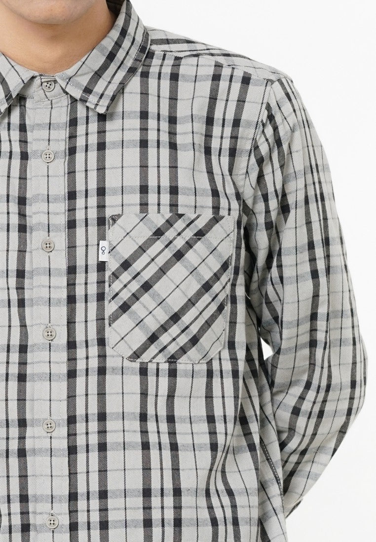 Greenlight Essential Men's Plaid Shirt Long Sleeve Regular Fit Flannel Nartin HP-030325