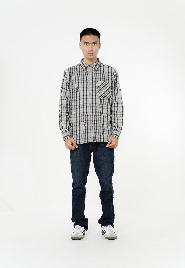 Greenlight Essential Men's Plaid Shirt Long Sleeve Regular Fit Flannel Nartin HP-030325