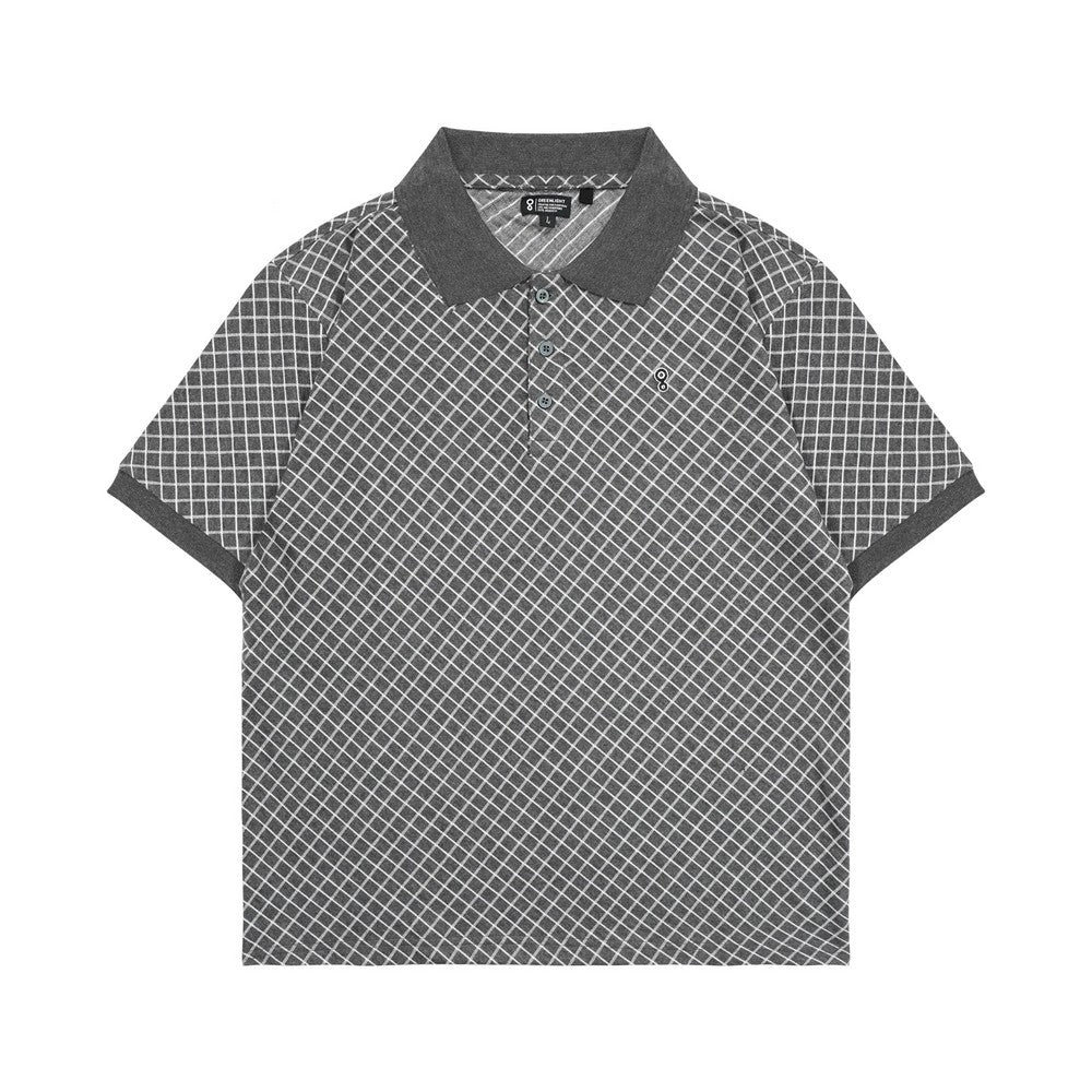 Greenlight Men's Collar T-Shirt Short Sleeve Regular Fit Jacquard Button OL-230825