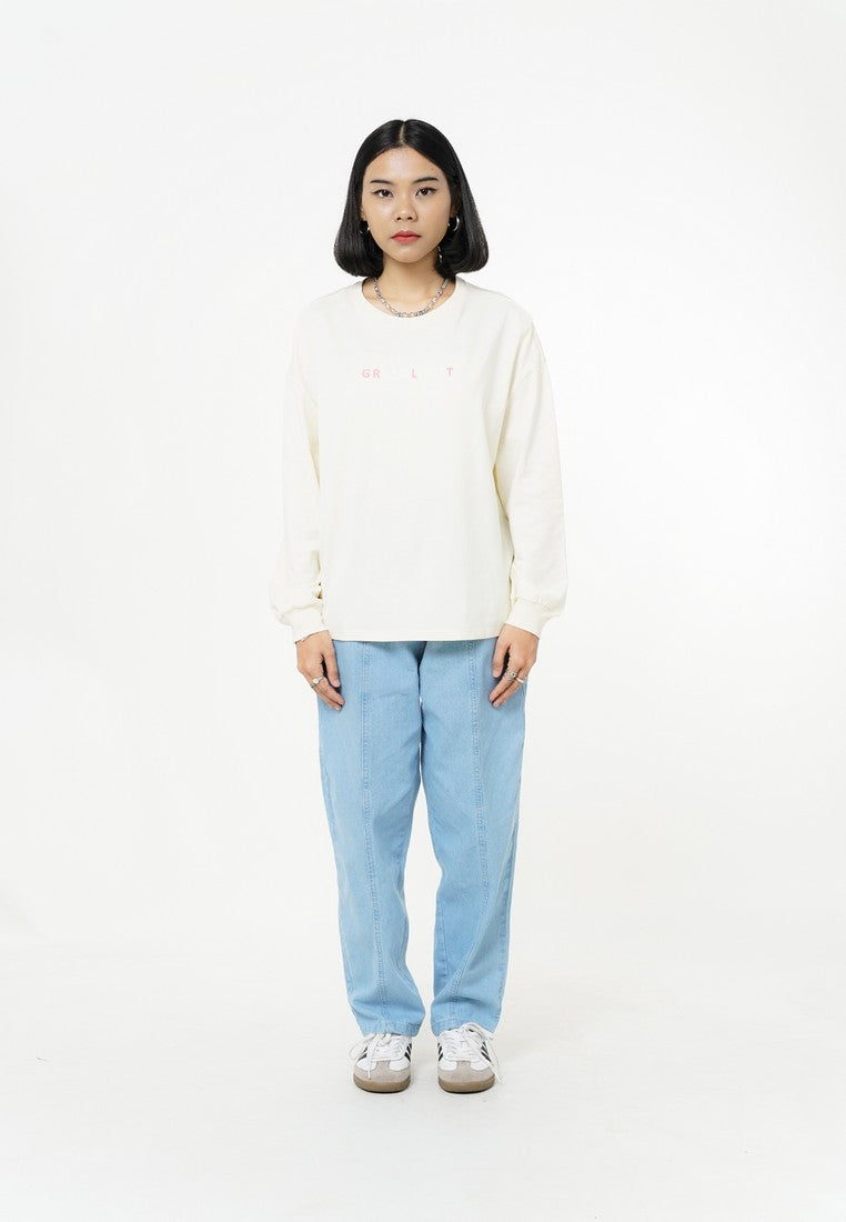 Greenlight Women's T-Shirt Long Sleeve Loose Fit Cotton Akino C010326