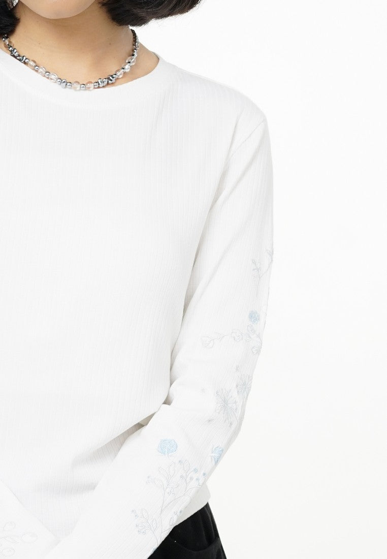 Greenlight Women's T-Shirt Long Sleeve Body Fit Embroidery Kahari HP-C010326