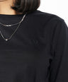 Greenlight Women's T-Shirt Long Sleeve Loose Fit Cotton Twisted Side Emiri C070626