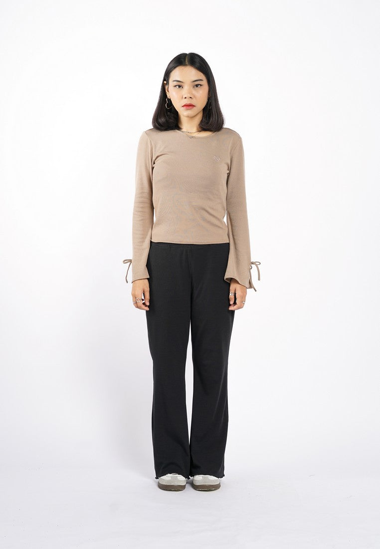 Greenlight Women's T-Shirt Long Sleeve Loose Fit Ribbon Shisa C120626