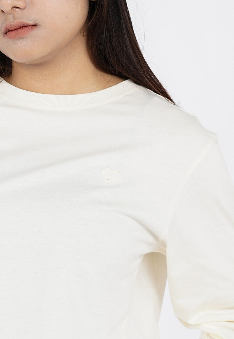 Greenlight Women's Basic T-Shirt Long Balloon Sleeve Loose Fit Cotton Erisa HP-120225