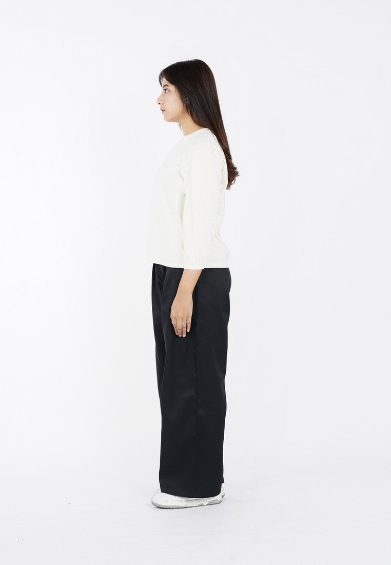 Greenlight Women's Basic T-Shirt Long Balloon Sleeve Loose Fit Cotton Erisa HP-120225