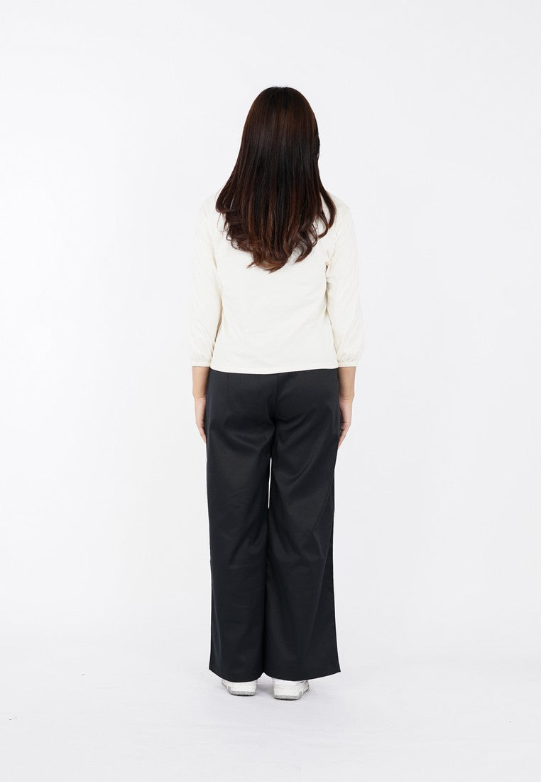 Greenlight Women's Basic T-Shirt Long Balloon Sleeve Loose Fit Cotton Erisa HP-120225