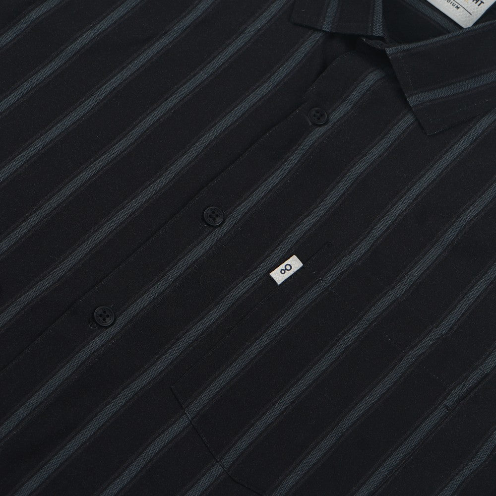 Greenlight Essential Men's Stripe Shirt Short Sleeve Regular Fit Viscose Full Print Jenova HP-C030125