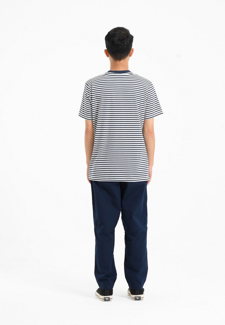 Greenlight Essential Men's Stripe T-Shirt Short Sleeve Regular Fit Cotton Detroit HP-C241024