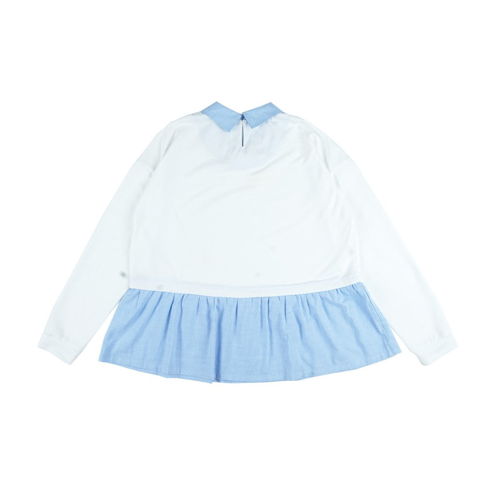 Greenlight Women's Collar Shirt Long Sleeve Color Block Blouse Baby Terry Harumi HP-C010225