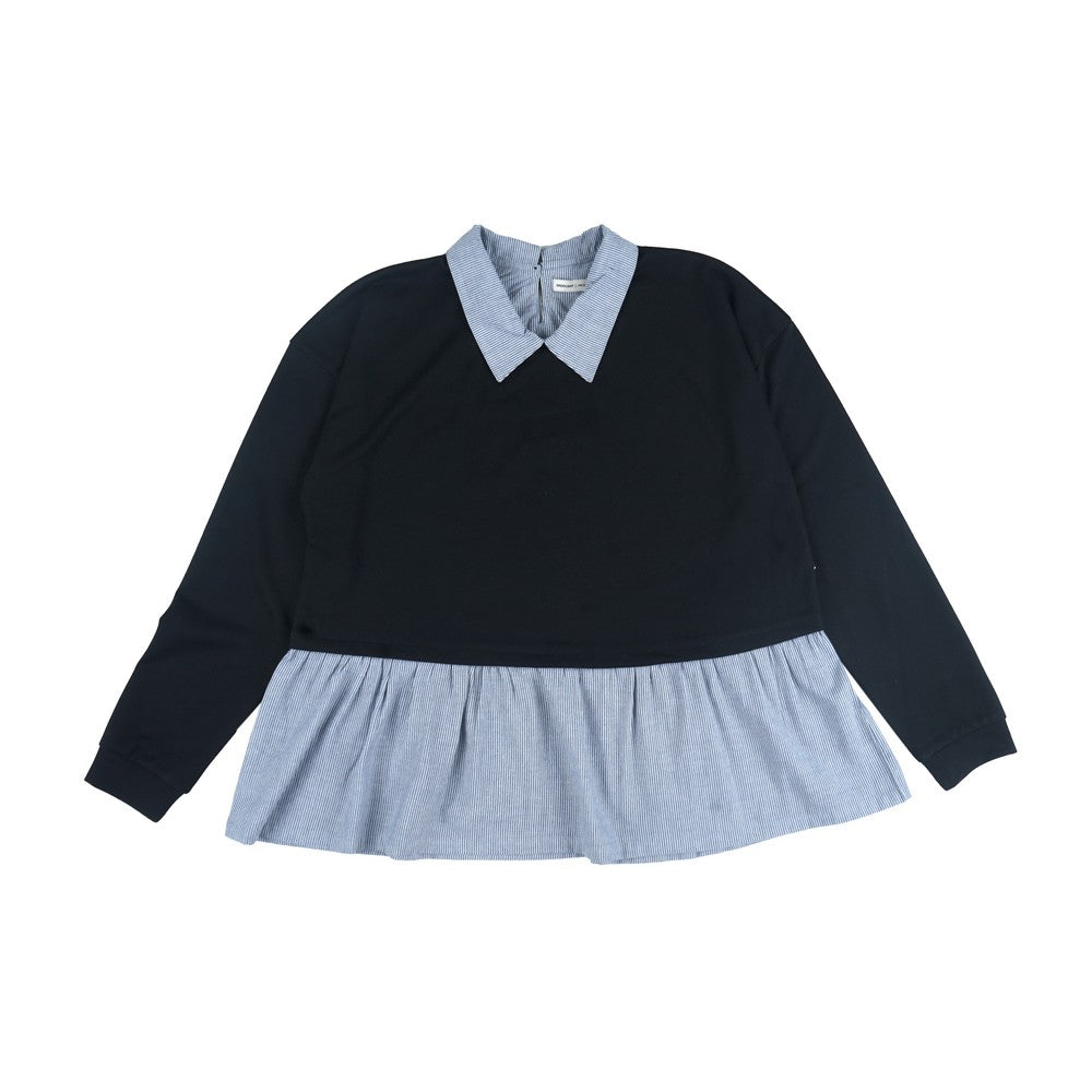 Greenlight Women's Collar Shirt Long Sleeve Color Block Blouse Baby Terry Harumi HP-C010225