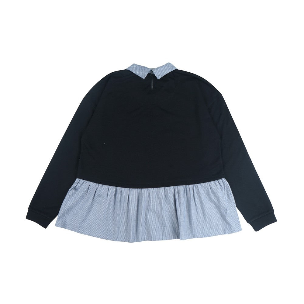 Greenlight Women's Collar Shirt Long Sleeve Color Block Blouse Baby Terry Harumi HP-C010225