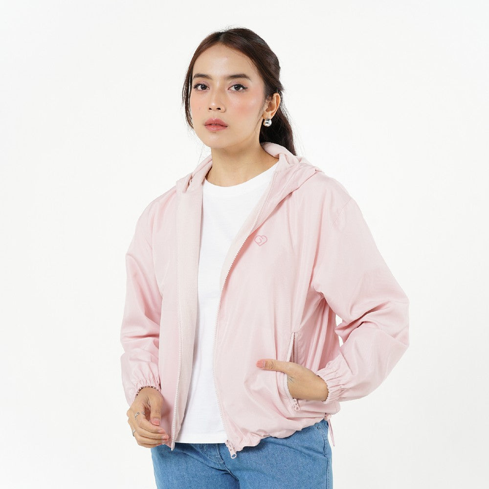Greenlight Women's Jacket Zipper Hoodie Loose Fit Taslan Crinkle Lucy HP-C010626