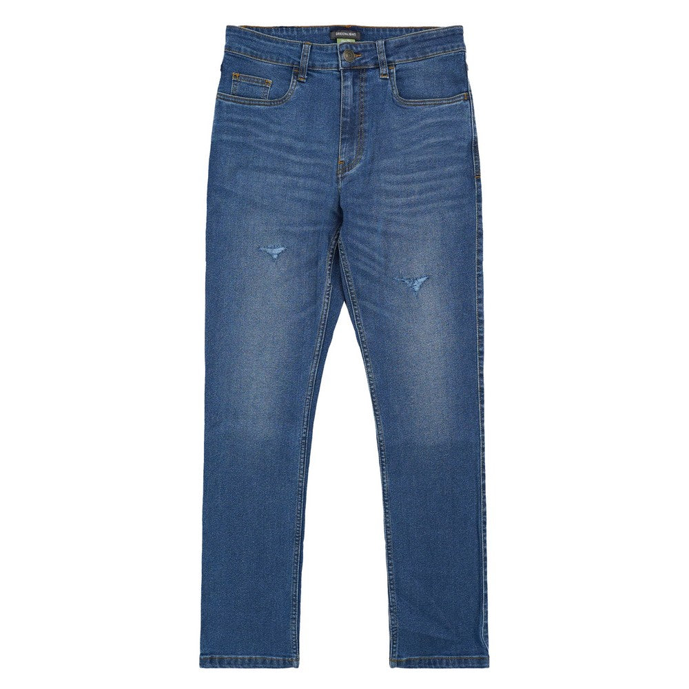 Greenlight Men's Long Denim Pants Slim Fit Ripped Jeans Layne HP-C0107