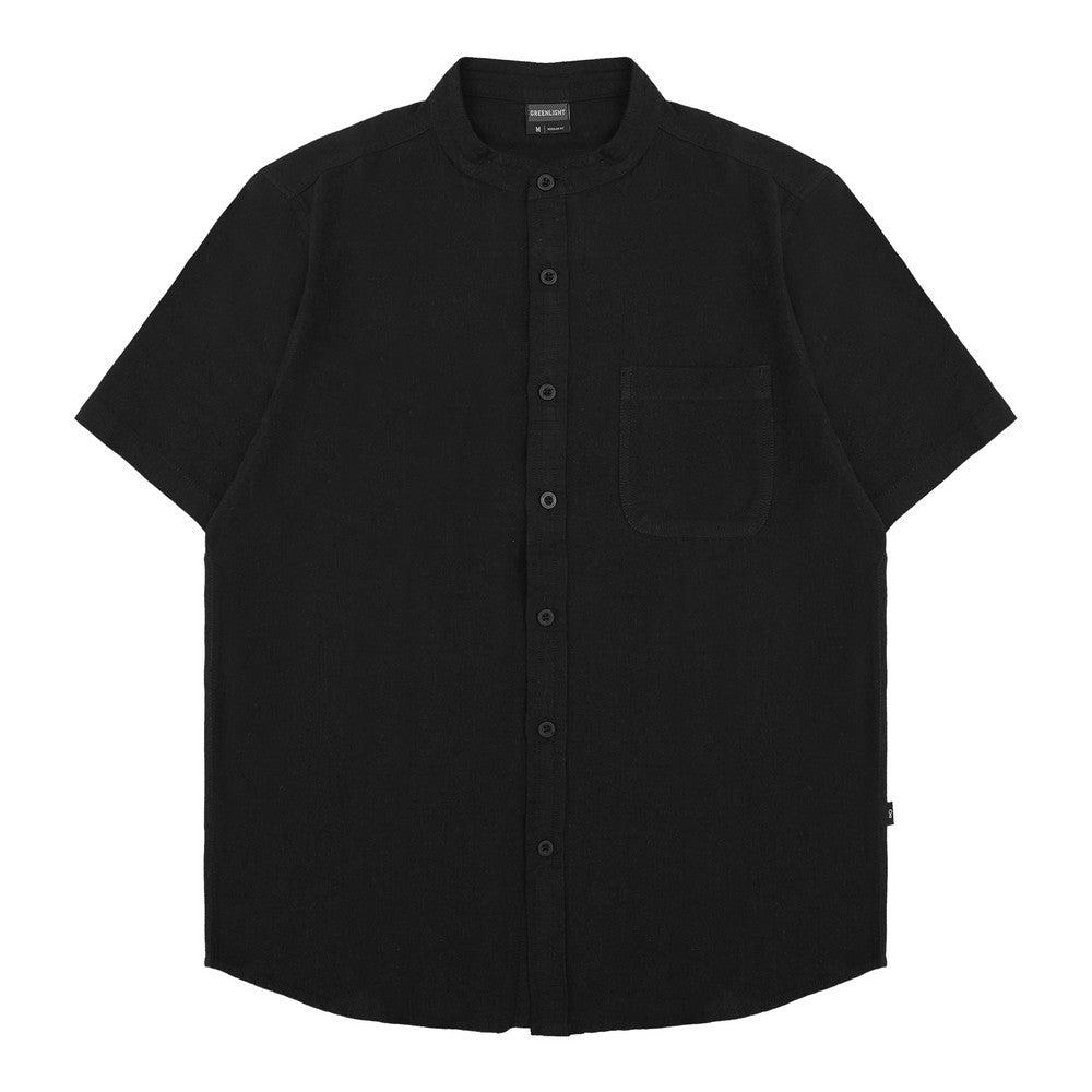 Greenlight Men's Basic Shirt Short Sleeve Regular Fit Mandarin Collar Leandro HP-C040125