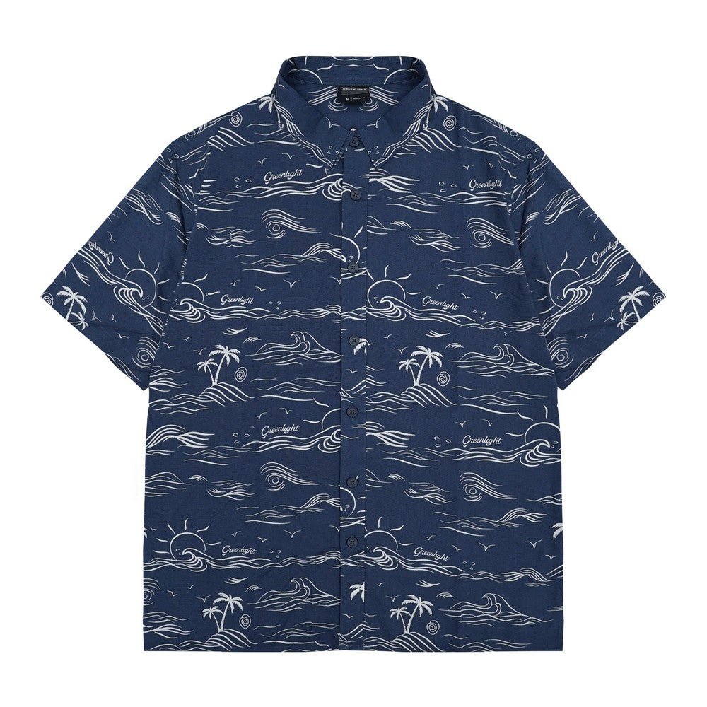 Greenlight Men's Shirt Short Sleeve Regular Fit Rayon Full Print Connor HP-C070225