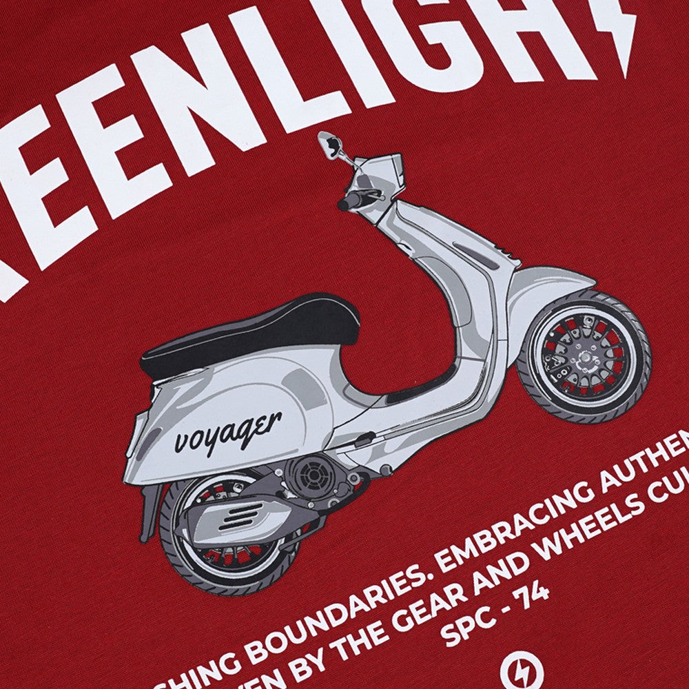 Greenlight Voyager Men's T-Shirt Short Sleeve Regular Fit Cotton Vespa HP-C081124