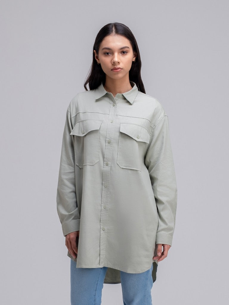 Greenlight Rayon Blend Shirt With Pocket 020223